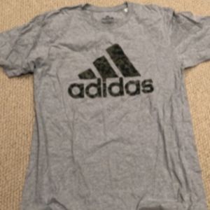 grey Adidas tee